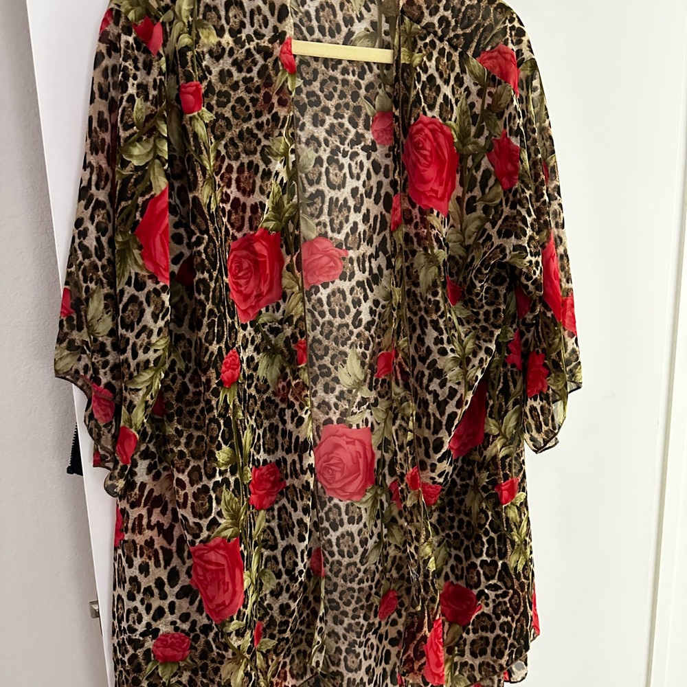 Leopard & Rose Kimono